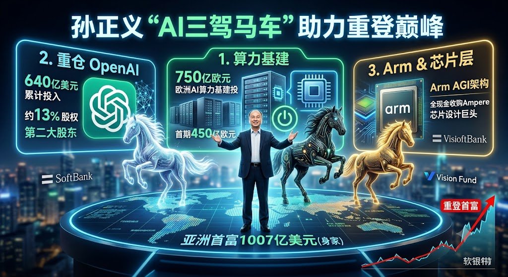 被外界嘲笑为“世界首负”的孙正义再次重回“亚洲首富”